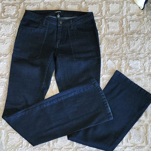 Dark Flare Denim Jeans - Picture 1 of 4